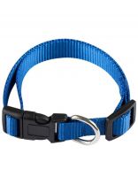 Ошейник с застежкой, для животных, размер M, Рыжий кот, 33-40 см, синий
