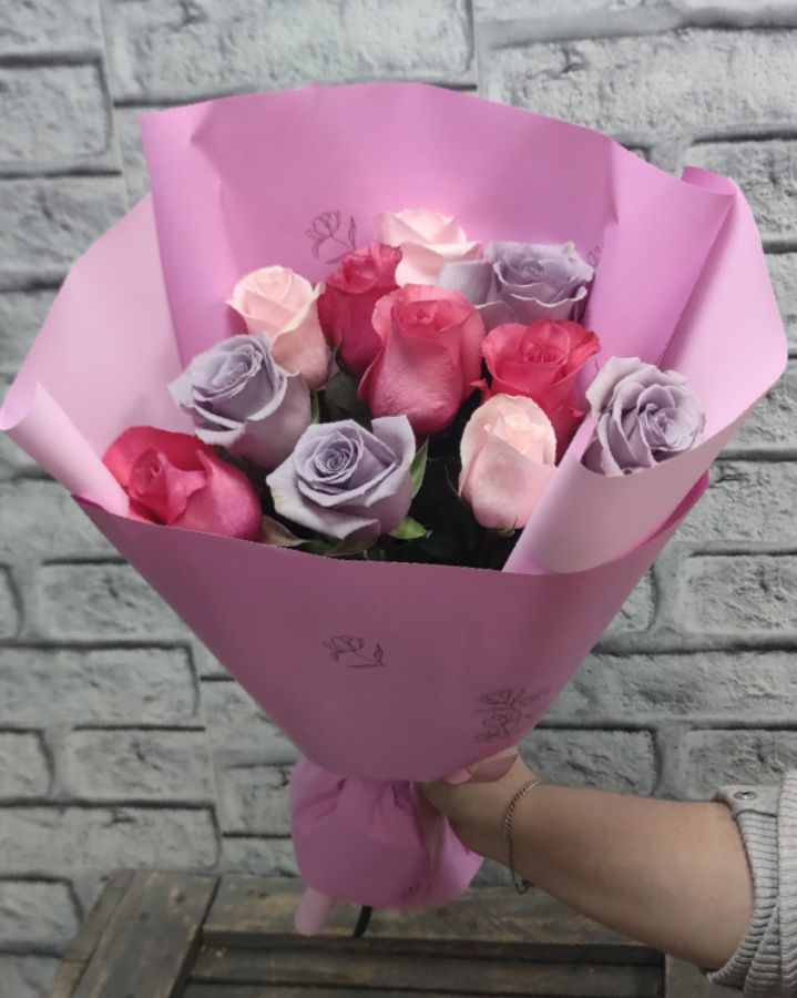 Роза микс 50-60см в упаковке