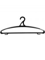 Вешалка-плечики для одежды, пластик, 52-54 р, черная, ПУ-003