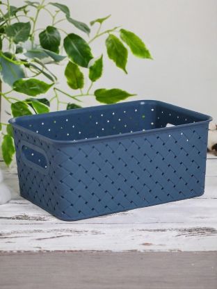 Корзина для хранения, 3 л, 23.5х17.3х10.5 см, прямоугольная, пластик, космик, с крышкой, Violet, Береста, 521135