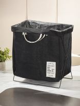Корзина для хранения белья и вещей, 25х40х46 см, прямоугольная, черная, A290121