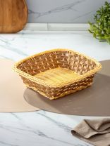 Корзина декоративная 23х23х8 см, квадратная, плетеная, Y4-8903