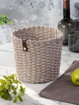 Корзина 22х21х24 см, круглая, плетеная, серая, Y4-8953