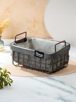 Корзина для хранения, 30х20х13 см, прямоугольная, серая, A290118