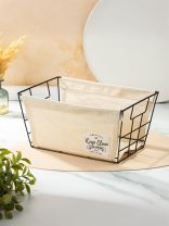 Корзина для хранения, 30х20х15 см, прямоугольная, бежевая, A290104