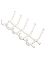 Вешалка настенная 5 крючков, 8х48х16.5 см, металл, ЗМИ, Норма 5, ВН 24 Б, белая