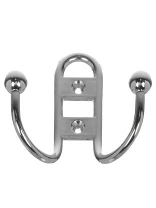 Крючок-вешалка 2-рожковый, Стандарт, 208 B CP, 10 207, хром