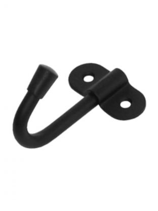 Крючок-вешалка одинарный, сталь, Домарт, черный