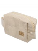 Косметичка 20х9х12 см, A080048, восьмиугольная, застежка молния, бежевая