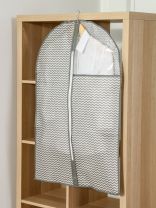 Чехол для одежды 60х135 см, без кармана, с окном, Серая волна, A190069