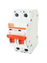 Автоматический выключатель TDM Electric, ВА47-29, 2 полюса, 10 А, 4.5 кА, С, SQ0206-0091