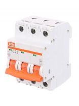 Автоматический выключатель TDM Electric, ВА47-29, 3 полюса, 25 А, 4.5 кА, С, SQ0206-0111