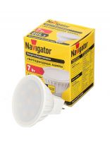 Лампа светодиодная GU5.3, 7 Вт, 50 Вт, 220 В, рефлектор, 4000 К, нейтральный белый свет, Navigator, 94245