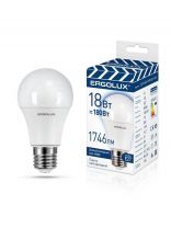Лампа светодиодная E27, 18 Вт, 180 Вт, 220 В, груша, 6500 К, холодный белый свет, Ergolux