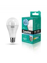 Лампа светодиодная E27, 11 Вт, 80 Вт, груша, 4500 К, нейтральный белый свет, Camelion, 12036