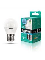 Лампа светодиодная E27, 7 Вт, 60 Вт, 220 В, шар, 4500 К, нейтральный белый свет, Camelion, 12072