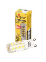 Лампа светодиодная G9, 5 Вт, 40 Вт, 220 В, капсула, 3000 К, теплый белый свет, Navigator, 71266