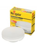 Лампа светодиодная GX53, 8 Вт, 60 Вт, таблетка, 2700 К, теплый белый свет, Navigator, 71362