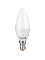 Лампа светодиодная E14, 12 Вт, 230 В, свеча, 2700 К, теплый белый свет, General Lighting Systems, GLDEN-CF, CF, 649927