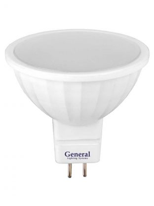 Лампа светодиодная GU5.3, 10 Вт, 230 В, 4500 К, нейтральный белый свет, General Lighting Systems, GLDEN-MR16, 686300