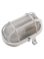 Светильник General Lighting Systems, НБП 02-60-004.03 "ЕВРО", 60 Вт, E27, на 1 лампочку, IP65, 18.6х12.6х11.2 см, с решеткой, белый, 437832