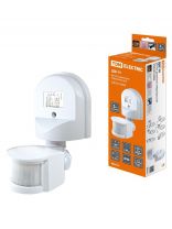 Датчик движения настенный, 1100 Вт, 5-480 с, 2-12 м, 180 °, IP44, 5+ лк, TDM Electric, ДДС-01, SQ0324-0006