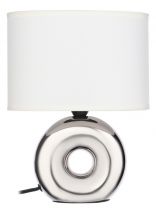 Светильник настольный, E14, 40 Вт, серебристый, абажур бежевый, BY, Осло, 476-011