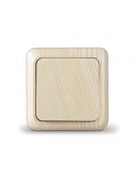 Выключатель открытой установки, одноклавишный, без заземления, 10 А, пластик, сосна, UNIVersal, Олимп, 5560797