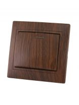 Выключатель скрытой установки, одноклавишный, без заземления, 10 А, подсветка, бук, TDM Electric, Таймыр Эко, SQ1814-0304