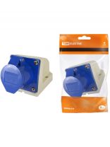 Розетка открытой установки, 1 гнездо, с заземлением, 16 А, 220 В, IP44, стационарная, 2Р+РЕ, TDM Electric, SQ0602-0001