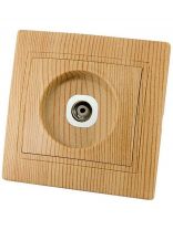 Розетка телевизионная скрытой установки, без заземления, сосна, 0-2400 МГц, TDM Electric, Таймыр Эко, SQ1814-0222