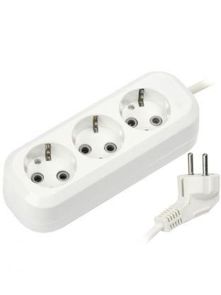 Удлинитель бытовой 3 гнезда, 3 м, ПВС, 3х1 мм2, с заземлением, Smartbuy, SBE-16-3-03-Z