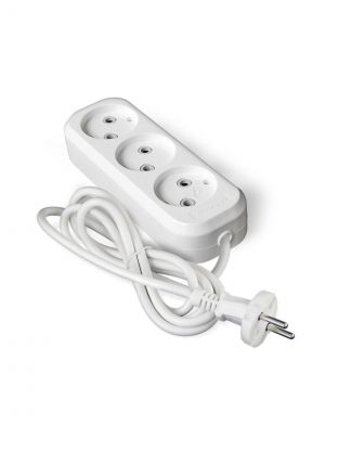 Удлинитель бытовой 3 гнезда, 3 м, ПВС, 2х0.75 мм2, без заземления, UNIVersal, У6, 639М-03