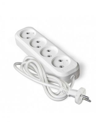 Удлинитель бытовой 4 гнезда, 2 м, ПВС, 2х0.75 мм2, без заземления, UNIVersal, У6, 766М-02