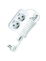 Удлинитель бытовой 2 гнезда, 2 м, ПВС, 3х0.75 мм2, с заземлением, UNIVersal, У10, 553-02