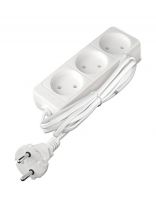 Удлинитель бытовой 3 гнезда, 1.5 м, ШВВП, без заземления, 1300 Вт, Союз, 481S-0301