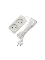 Удлинитель бытовой 2 гнезда, 3 м, ПВС, без заземления, 2200 Вт, Союз, 481S-1203