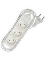 Удлинитель бытовой 3 гнезда, 1.5 м, ШВВП, 2х0.75 мм2, без заземления, 6 А, 250 В, TDM Electric, Народный УН3, SQ1303-1200