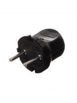 Вилка без заземления, 6 А, IP20, 250 В, черная, TDM Electric, SQ1806-0002