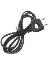 Шнур с плоской вилкой с вырезом, ШВВП 2х0,75мм2, 1.7 м, черный, TDM Electric, ШУ04, SQ1305-0032