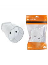 Кабельная розетка 2 полюса, без заземления, 10 А, белая, TDM Electric, SQ1806-0129