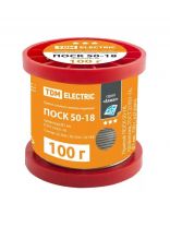 Припой ПОСК 50-18, проволока, TDM Electric, Алмаз, 100 г, диаметр 1 мм, катушка, ГОСТ 21931-76, SQ1025-0345/