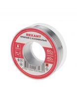 Припой с канифолью Sn40% Pb60%, Rexant, 100 г, диаметр 2 мм, катушка, 09-3223