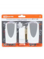 Звонок дверной беспроводной, сетевой, 36 мелодий, кнопка IP 44, 230 В, TDM Electric, ЗБР-21/1-36М, SQ1901-0012