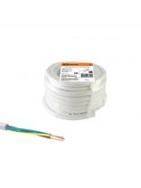 Кабель ПВС, 3х0.75 мм2, 10 м, медь, гибкий, ГОСТ, белый, TDM Electric, SQ0118-0013