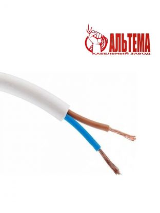 Кабель ПВС, 2х1.5 мм2, 10 м, медь, гибкий, ГОСТ, белый, Альтема, А000244