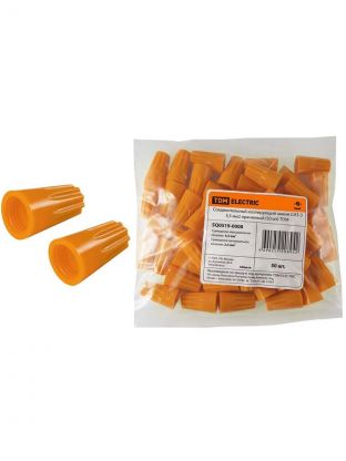 Зажим СИЗ-3, соединительный, изолирующий, оранжевый, 50 шт, 5.5 мм2, TDM Electric, SQ0519-0008
