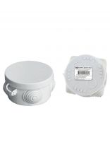 Коробка распаячная, открытая, диаметр 85х40 мм, TDM Electric, с крышкой, 4 входа, IP54, SQ1401-0502