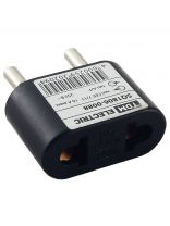 Переходник 10 А, тип CEE 7/17 - тип А/F, плоский, 250В, черный, TDM Electric, SQ1806-0088