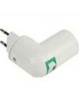 Переходник E14, с выключателем, вилка-патрон, белый, Ecola, Base, APT4SWEAY